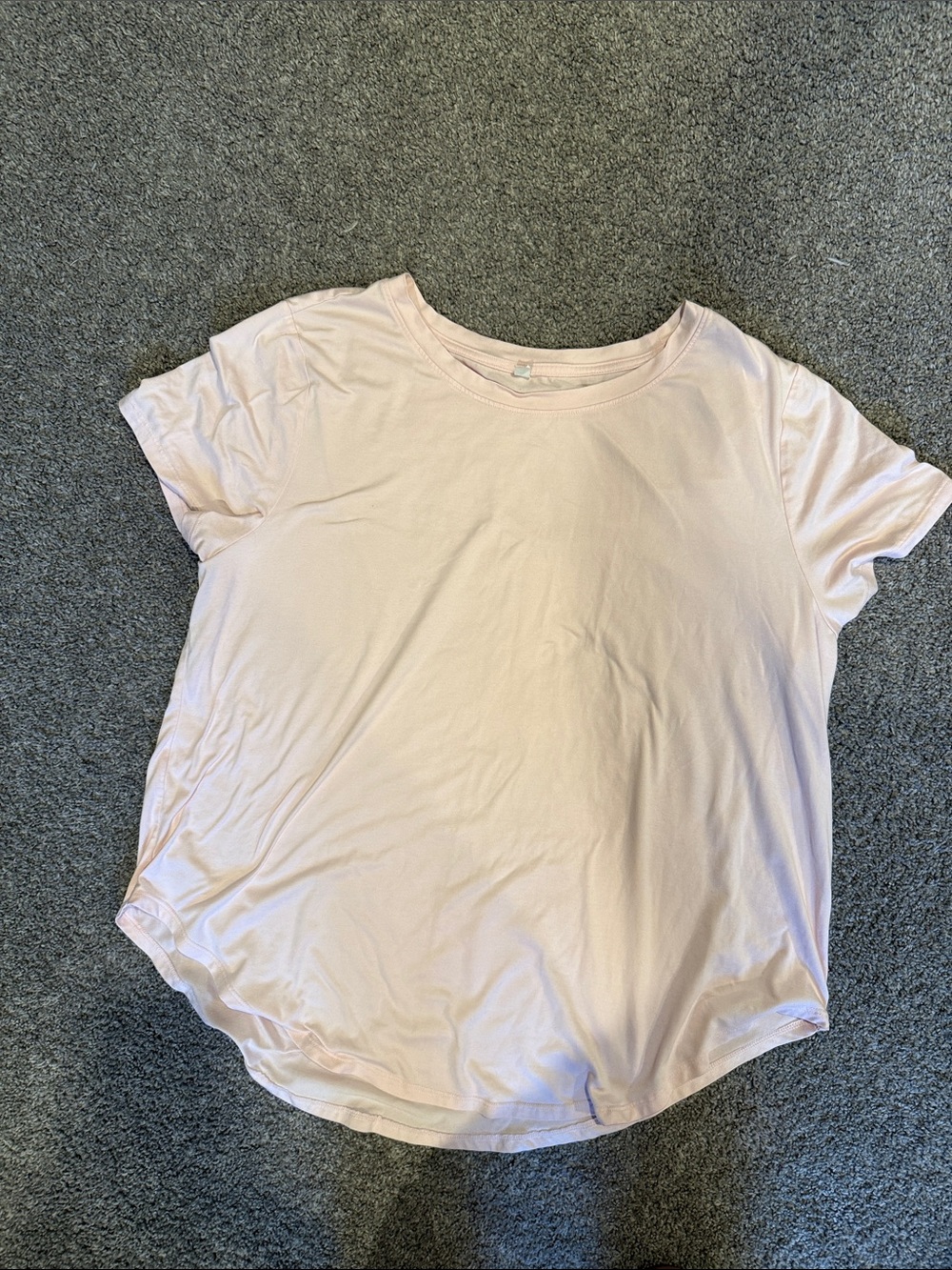 Relaxed Light Pink Short Sleeve Crewneck Tee